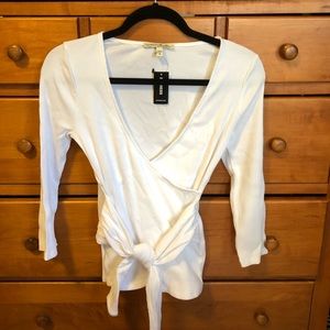 Express Tops - NWT faux wrap top Express Tops - NWT faux wrap top